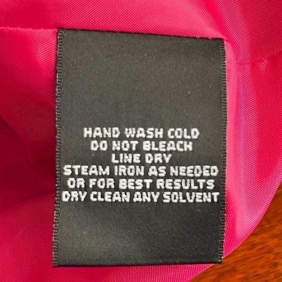 East 5th Hot Pink linen rayon button down lined light jacket blouse. Size SP EUC - Picture 7 of 10